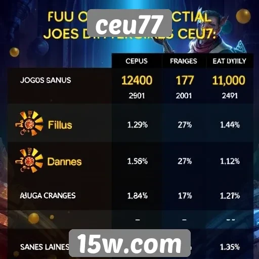 Comparativo entre jogos online do ceu77 e concorrentes